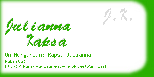julianna kapsa business card